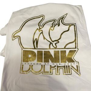 PINK + DOLPHIN GRAPHIC TEE SHIRT, XXL